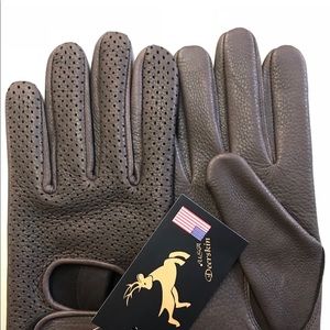 Deerskin motorcycle gloves
